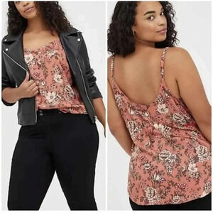 Torrid Ava Cami - Stretch Challis in Floral Rust